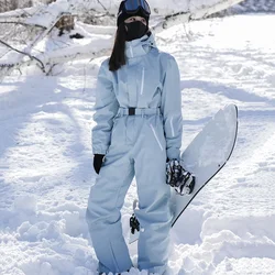 Winter New Skiing Suites Couple Waterproof Snow Jumpsuit Women Warm Ski Tracksuit Outdoor Windproof Snowboard Outfits Clothes