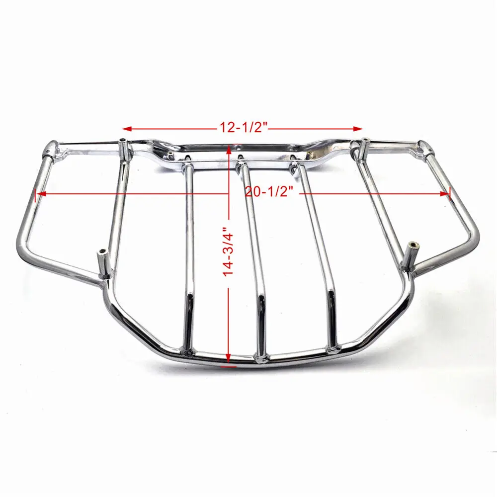 Air Wing Tour Pak Luggage Rack Rail For Harley Davidson Touring FLHT FLHX FLHR FLTR Motorcycle Accessories Chrome