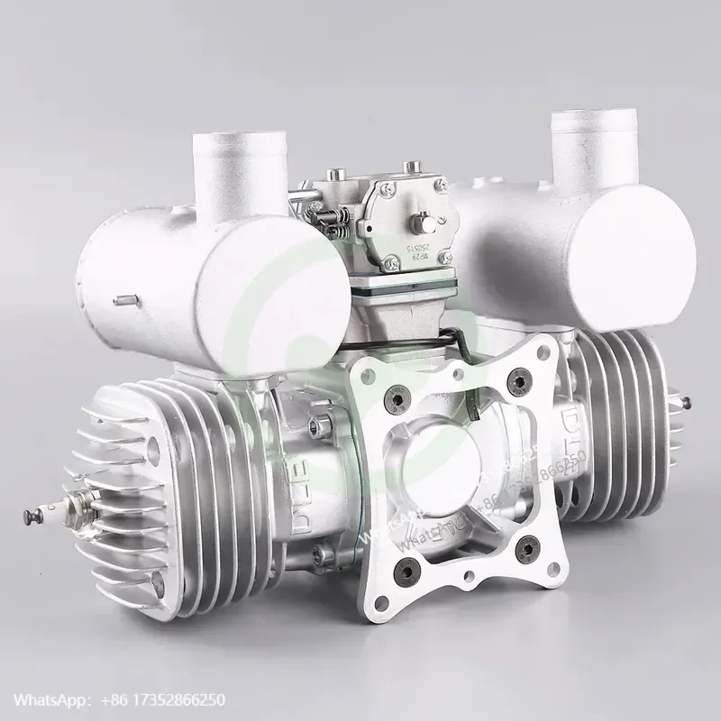 DLE170 model engine twin-cylinder 170CC displacement two-stroke side exhaust natural air-cooled hand start