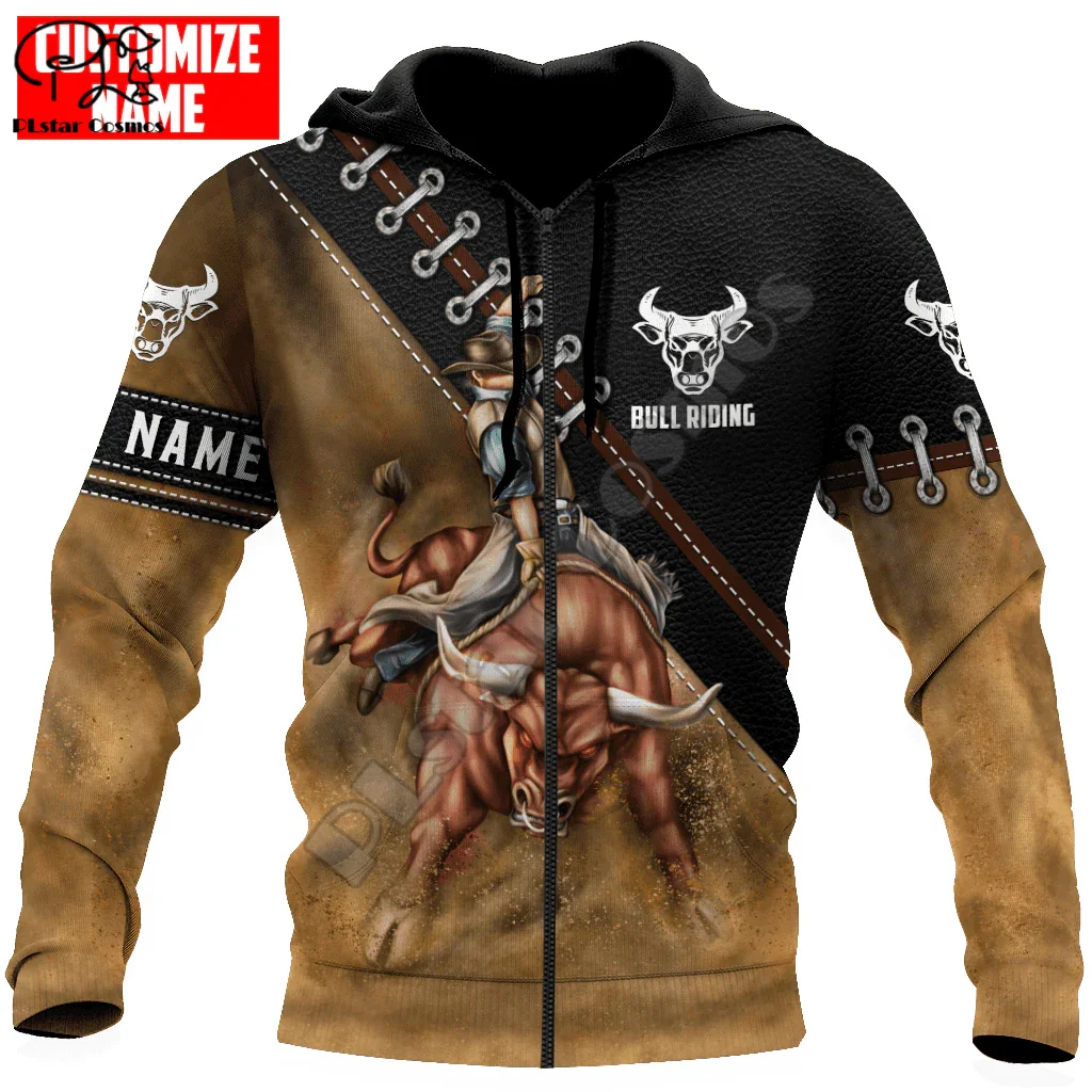 NewFashion Cosplay Bull Riding Cowboy Rodeo Vintage Sports Tattoo Tracksuit 3DPrint Streetwear Casual Harajuku Jacket Hoodies 12