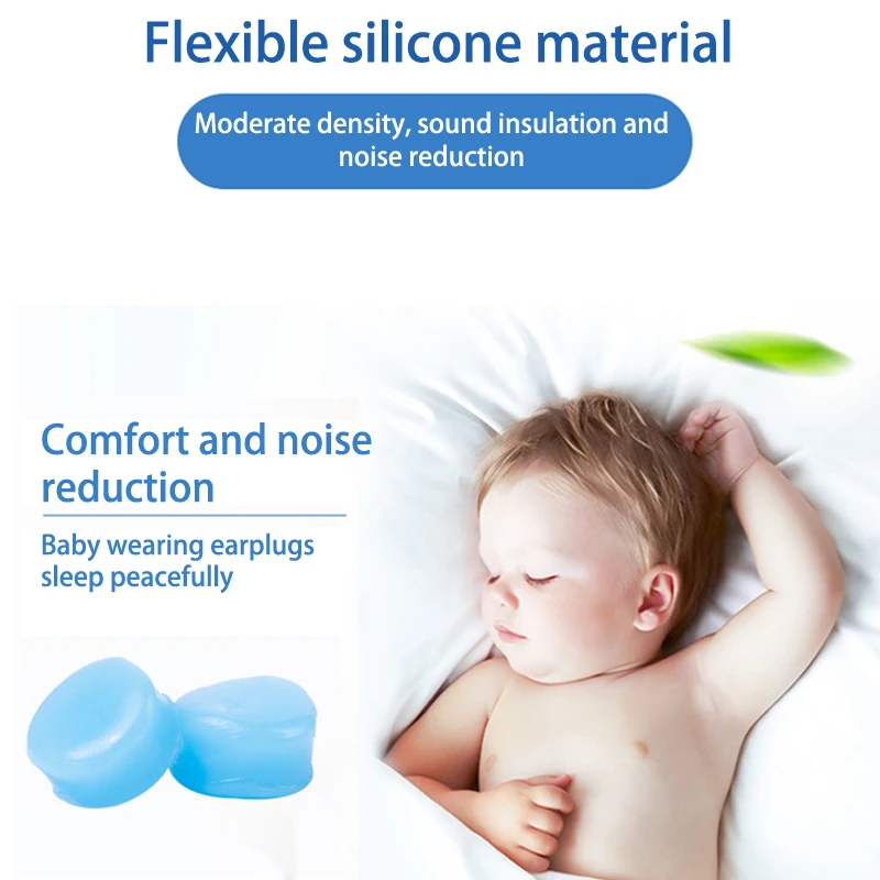 12PCS Silicone Ear Plug Reusable Silicone Wax Earplugs Swimming Moldable Earplugs Noise Reduction Cancelling Sleeping Protection