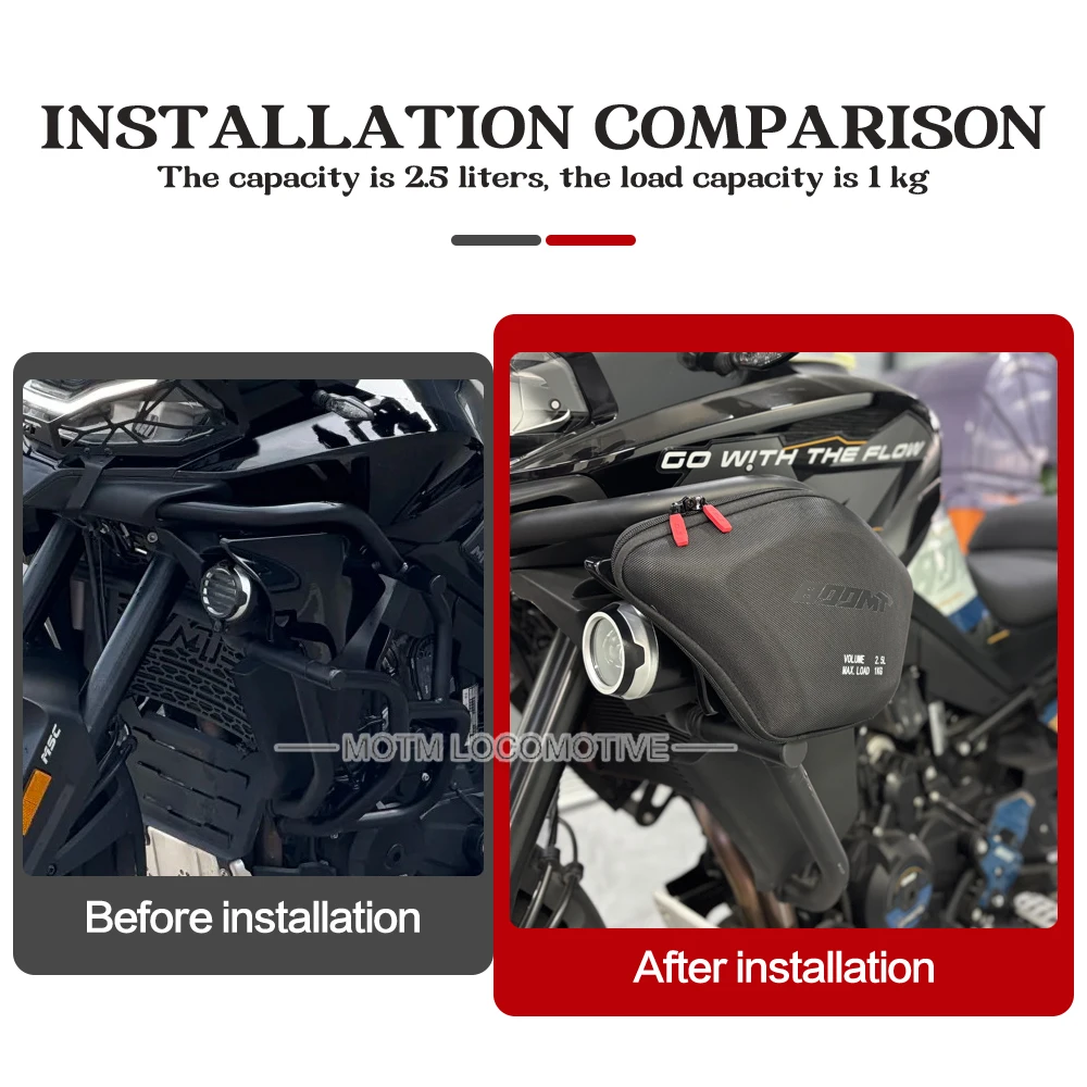 FOR CFMOTO 800MT Modified Quick-Release Radiator Cover, Modified Fuel Tank Luggage Bag, Frame Storage Bag 2022 2023 2024
