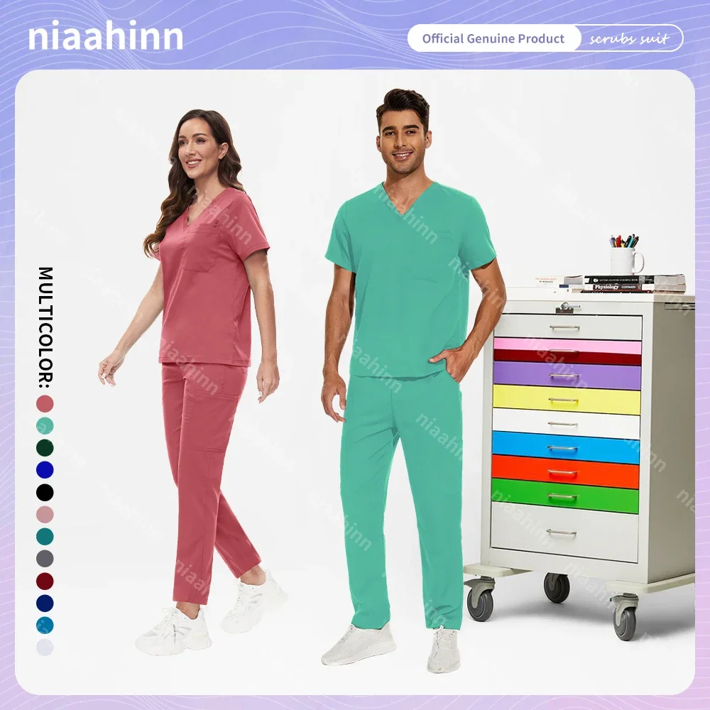 Wholesale Operating Room Medical Uniform Hospital Scrub Work Set Medical Supplies Workwear Nurse Accessories Dental Surgery Suit