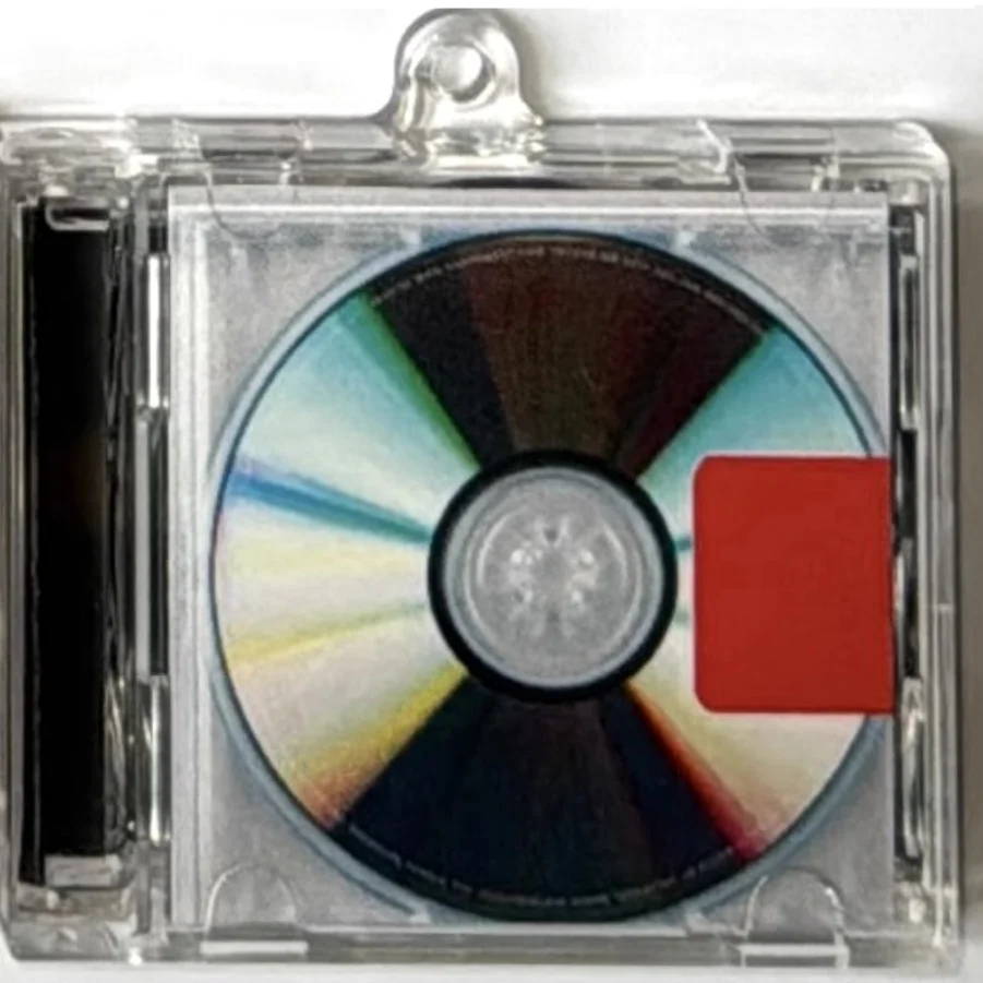 Yeezus-アクリルペンダントキーホルダー,キーリング,キーホルダー,DIY,歌の再生,アルバム,ミニミュージック,CD, NFC,コスプレ,ネックレス,バックパック