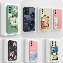 화웨이 P40 프로 플러스 라이트 E 케이스 소프트 실리콘 귀여운 고양이 패턴 화웨이 P40 Funda Coque 용 슈퍼 충격 방지 범퍼 뒷면 커버