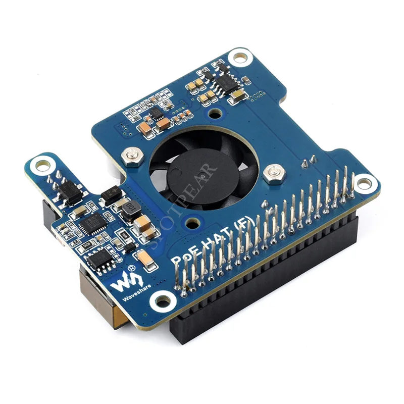 Imagem -01 - Raspberry pi Poe Hat Power Over Ethernet 802.3af-módulo Compatível para Pi5