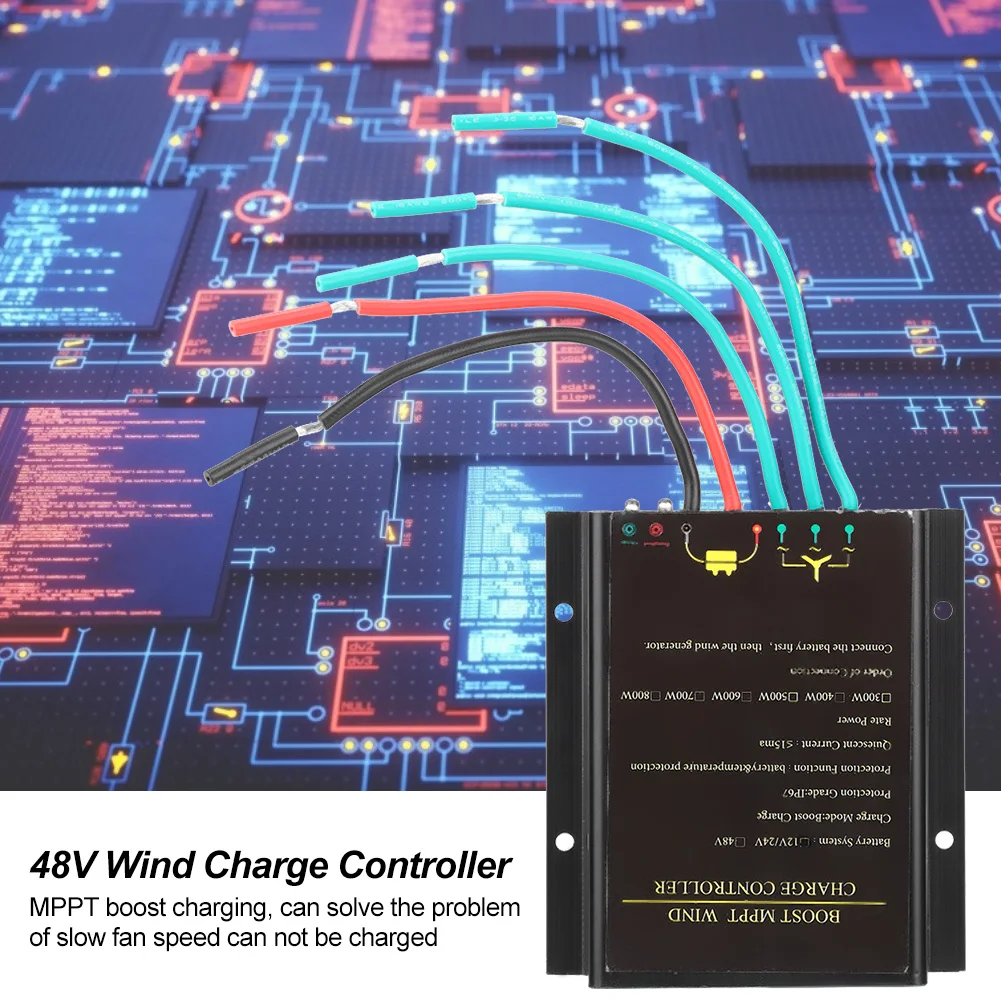 48V Waterproof Wind Turbine Controller MPPT Charge Controller 800W Wind Power Regulator