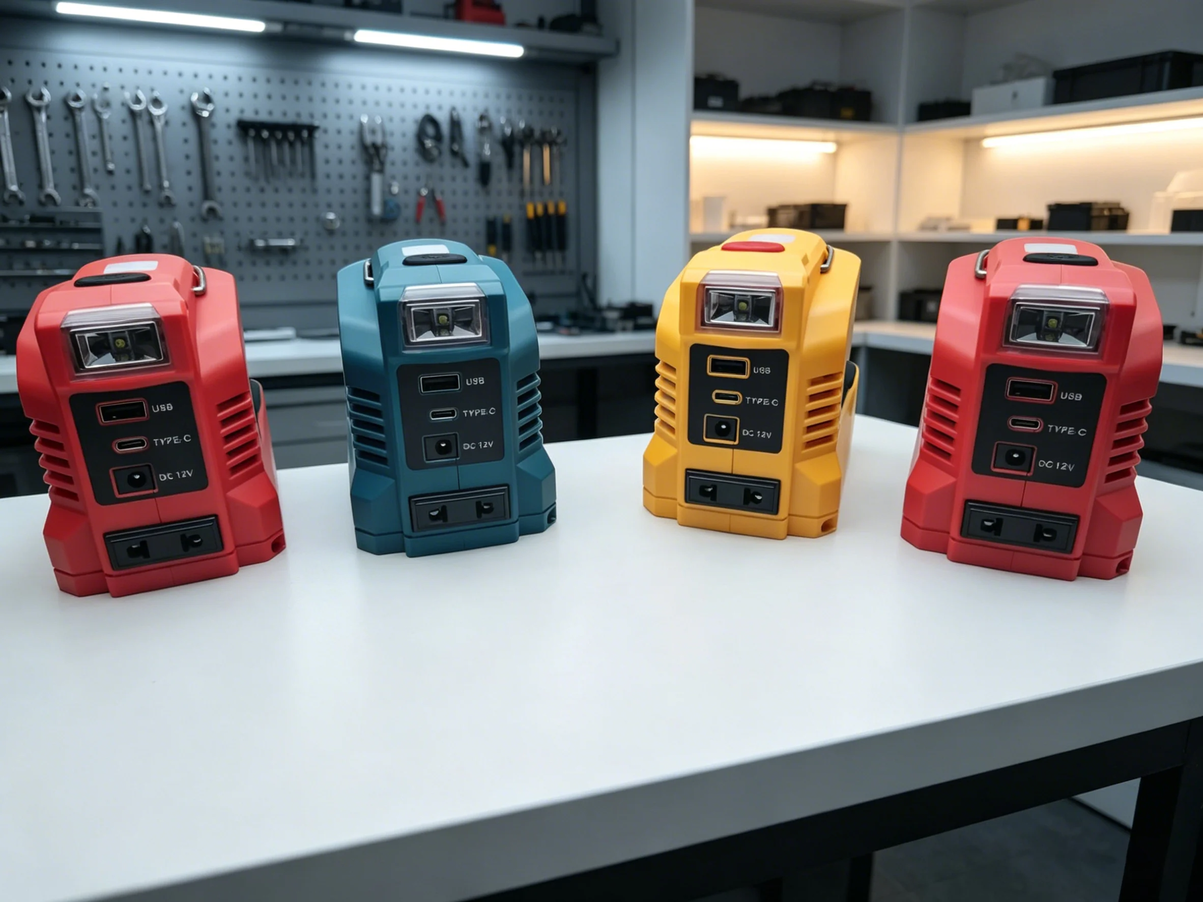 

DC 18V-21V To AC 220V 220W Power Inverter for Makita for Milwaukee for Einhell for DeWalt for Bosch with USB Type-C DC Port