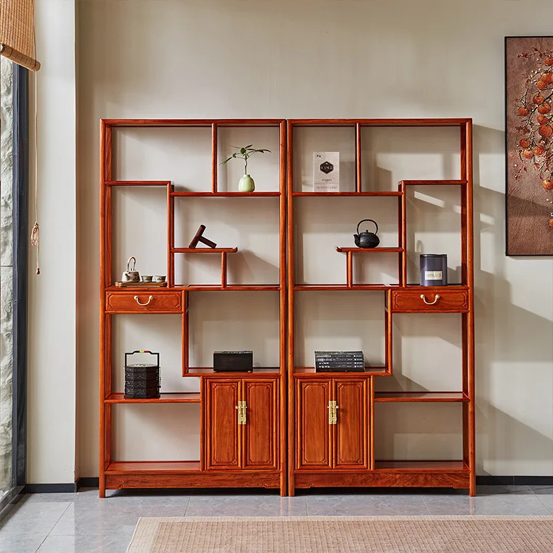 LMM rosewood bogu frame classical Chinese living room entrance antique display collection rack