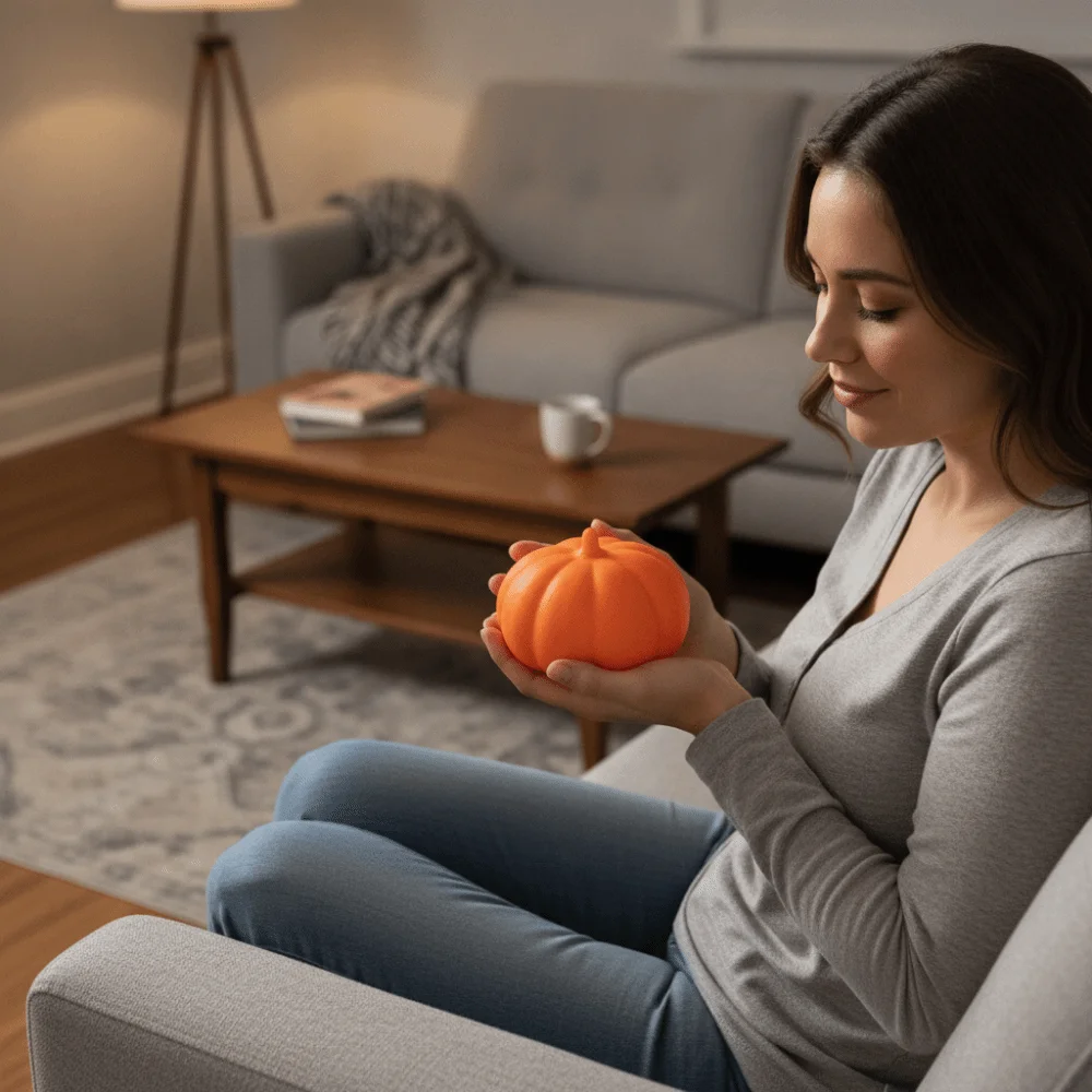 Release Hand Big Radish Squeeze Sensory Stretch Simulated Big Pumpkin Vent Relax Gift Big Orange Slow Rebound Sensory Play