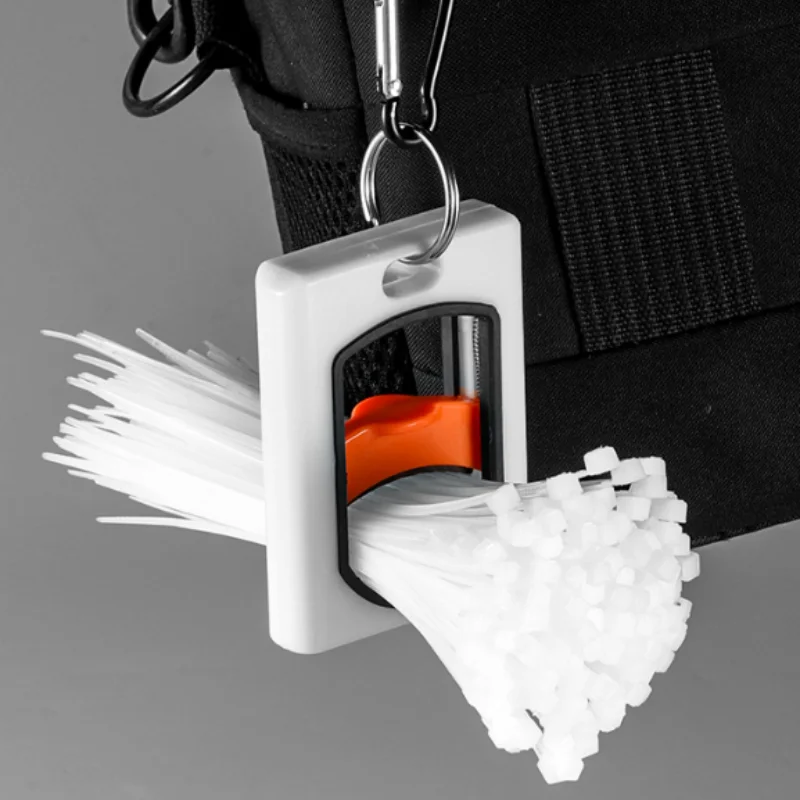Portable Fluorescent Square Cable Tie Organizer, Reusable Cable Tie Holder, Glow In Dark Cable Tie Storage Tool for Home Office