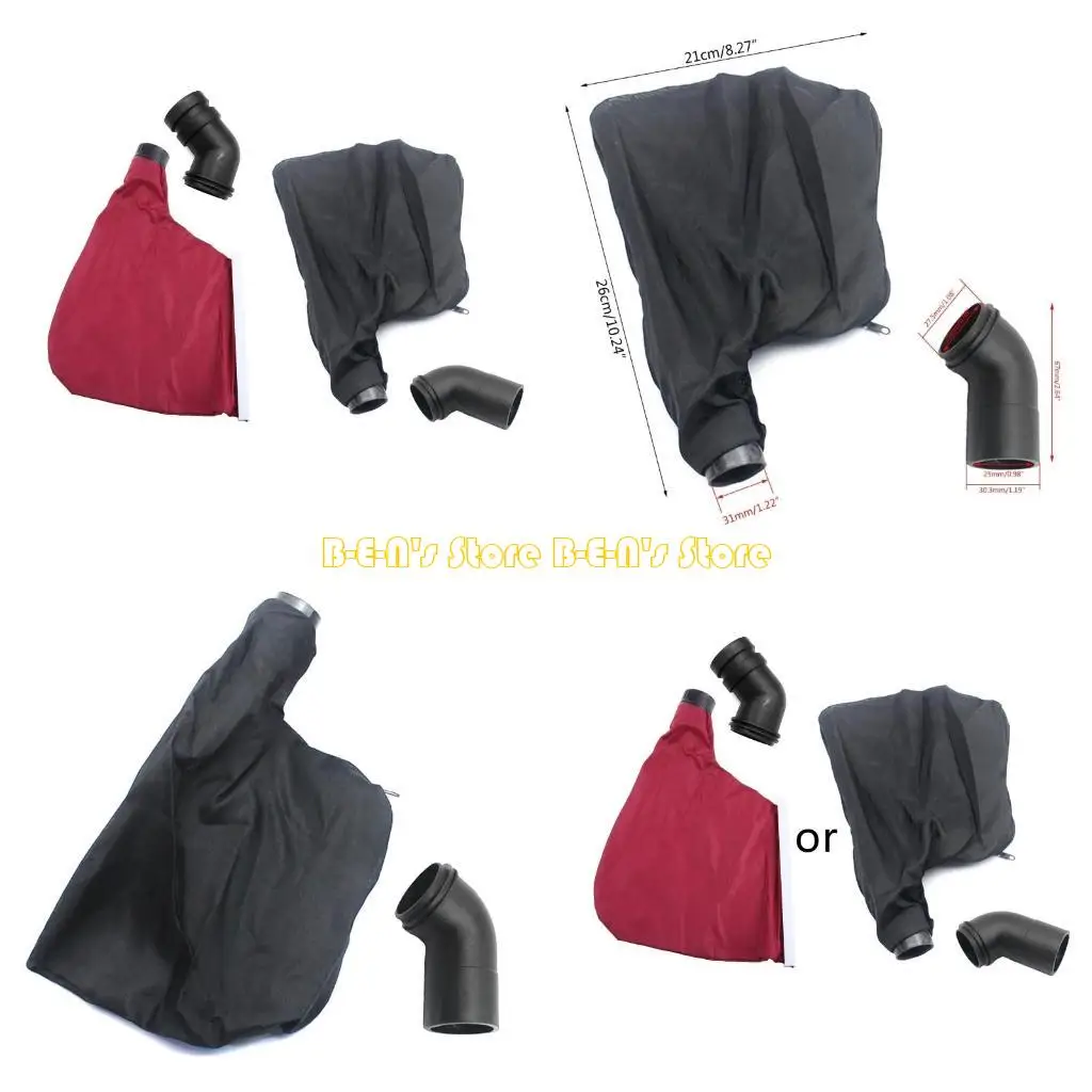 Y1AD Reusable Dust Bag with Elbow Dust Hose Connector Easy Keep Dust Away Dust Collection Bag for Electric Belt Sander