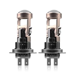2pcs Laser Lens H7 H11 LED Headlight Bulb 9005 HB3 9006 H8 H9 HB4 Automotive Turbo Headlight Car Lamp 12V 120W 6000K 20000LM