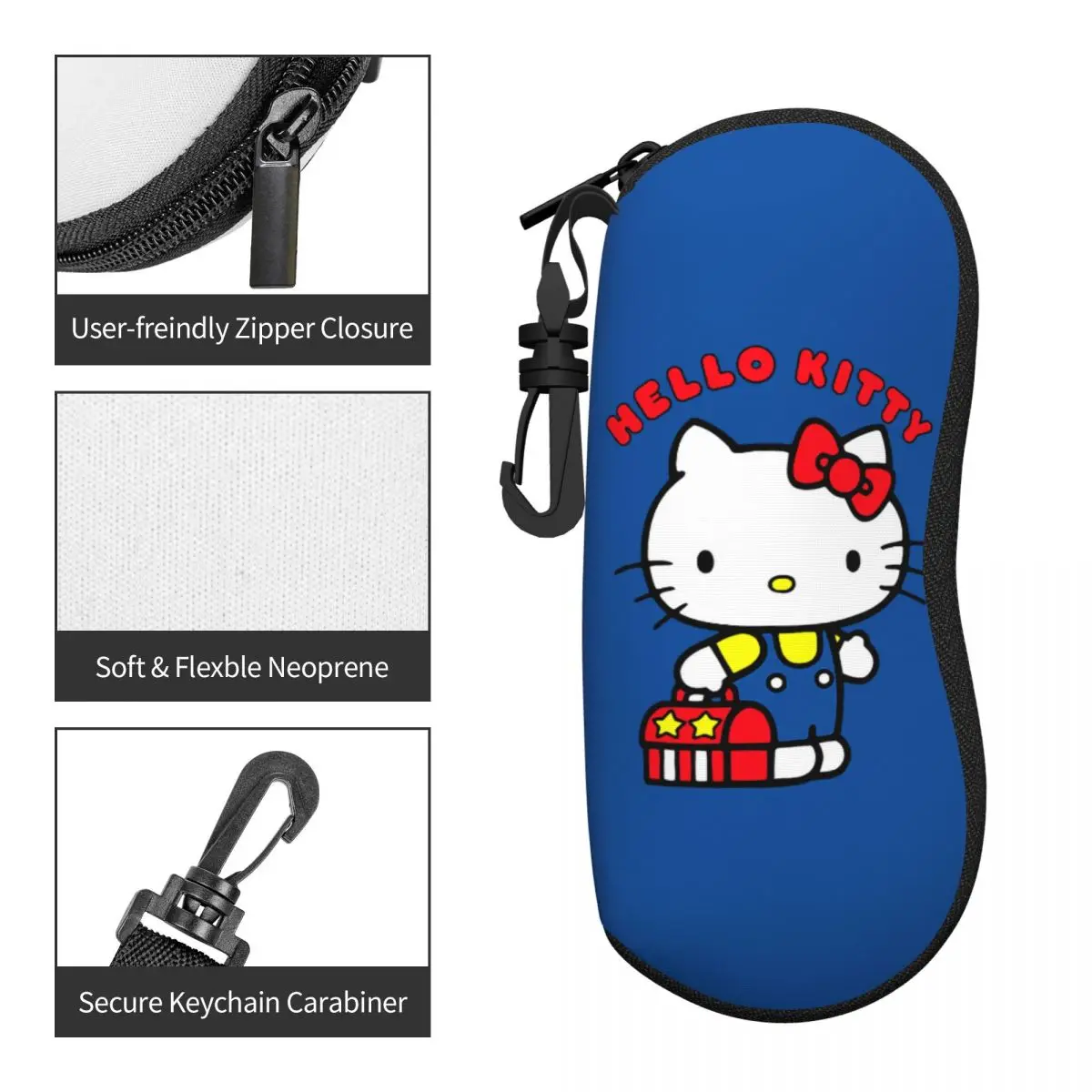 Cartoon Hello Kitty Cat Merch Glasses Case for Girl Boy Portable cats Glasses Protector Cartoon Eyewear Container