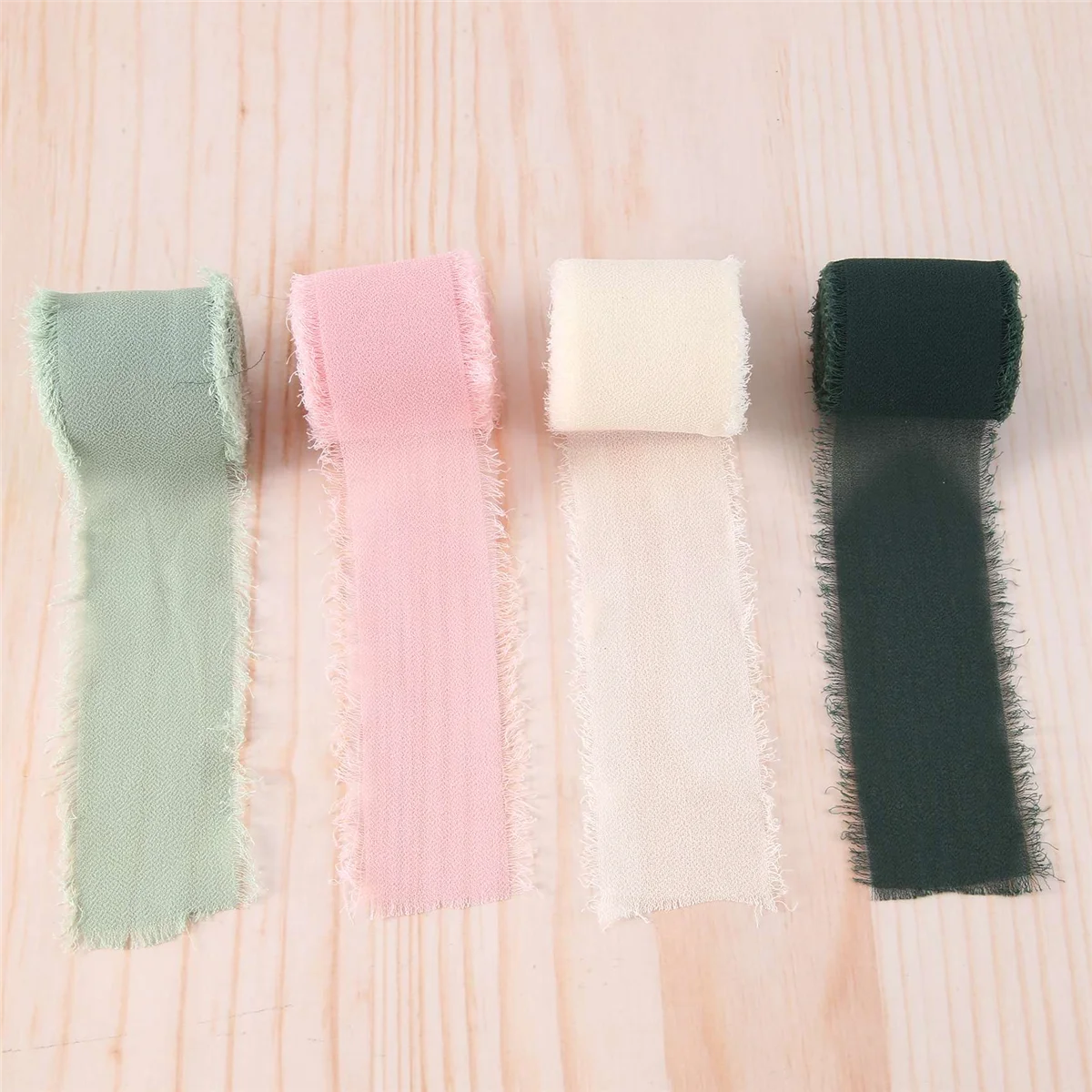 HITL 4 Rolls Chiffon Ribbon Gift Ribbon 4Cm X 4.5M Satin Ribbon Wide Ribbon Chiffon Ribbon for Wedding Crafts Gift Decorating