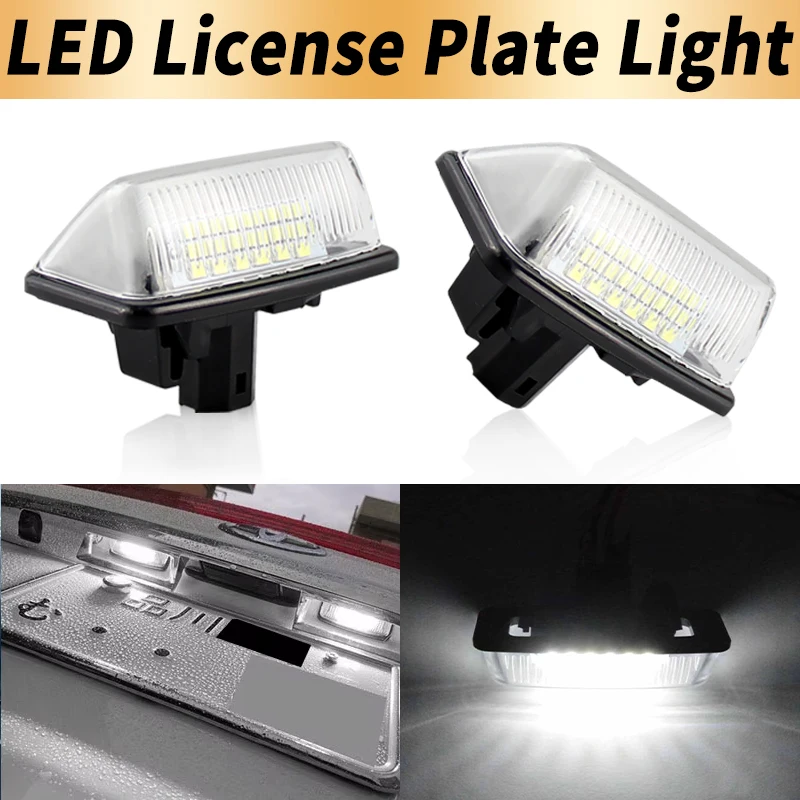 

2PCS LED Number License Plate Lights Canbus For Toyota Corolla 1997-2001 Crown 2003-2008 Starlet 1996-99 Vios 02-08 Previa 06-11