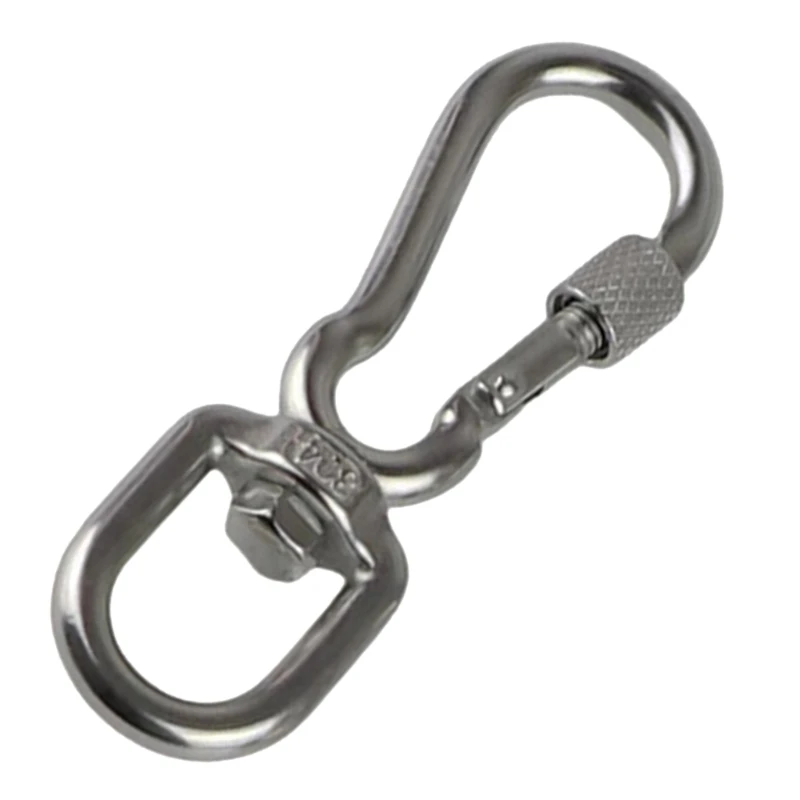 Eye Connectors Carabiner Clasp Rotating Keychain Hook with Key Hook