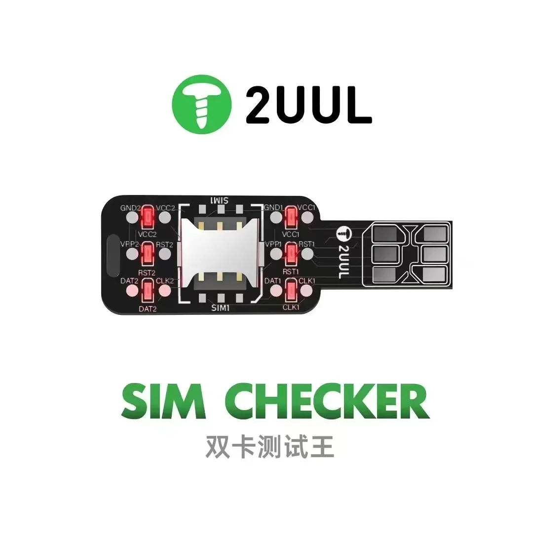 2UUL SIM Checker For Mobile Phone Maintenance Support 5G Automatic Quickly Module Faults Dual-SIM Reader Detecting Instrument