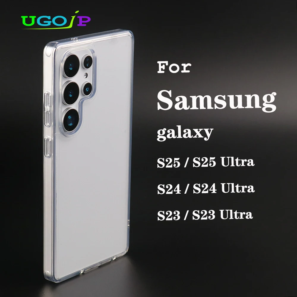 

UGOjP Case For Samsung Galaxy S25 Ultra S24 S23 Ultra Clear Phone Case For Galaxy S24 Ultra Transparent Protective Back Cover