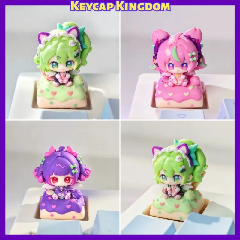 Kawaii Zenless Zone Zero 3D Cartoon Cake ESC Keycap Resin Artisan Keycap For MX Magnetic Axis Mechanical Keyboard Gift For Girls