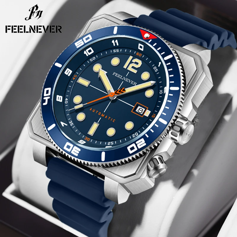

LIGE 2026 Автоматические мужские часы FEELNEVER Роскошные механические часы Мужские 300 м Водонепроницаемые наручные часы MIYOTA 8215 из стали 316L Reloj