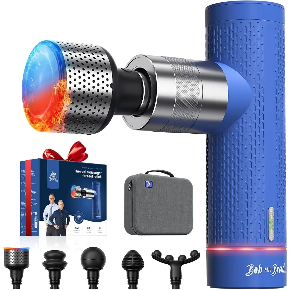 

A7 Pro Massage Gun with Heat and Cold Therapy, 11mm Amplitude Mini Massage Gun Deep Tissue Portable, Professional Muscle Massag