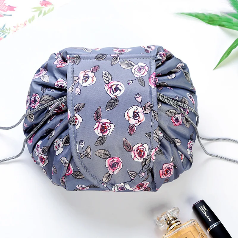 Cute Polyester Large Capacity Cosmetic Case Makeup Drawstring Storage Bag Women Jewelry Tote Rope Pouch String Bags Organizer