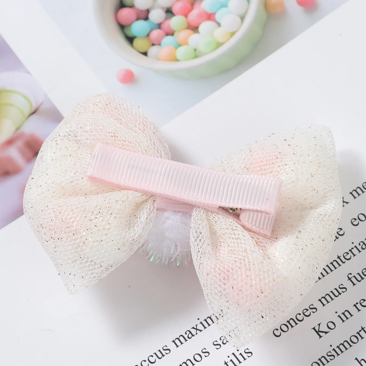 

2 Pcs Bow Hair Clips Colorful Headdress Girls Accessories Daily Wear School Party Birthday Games Family Photos