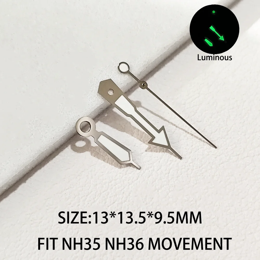 NH 35 NH 36 Series นาฬิกามือตัวชี้สีเขียว Super Luminous เหมาะสําหรับ NH 35 NH 36 นาฬิกาตัวชี้อุปกรณ์เสริม