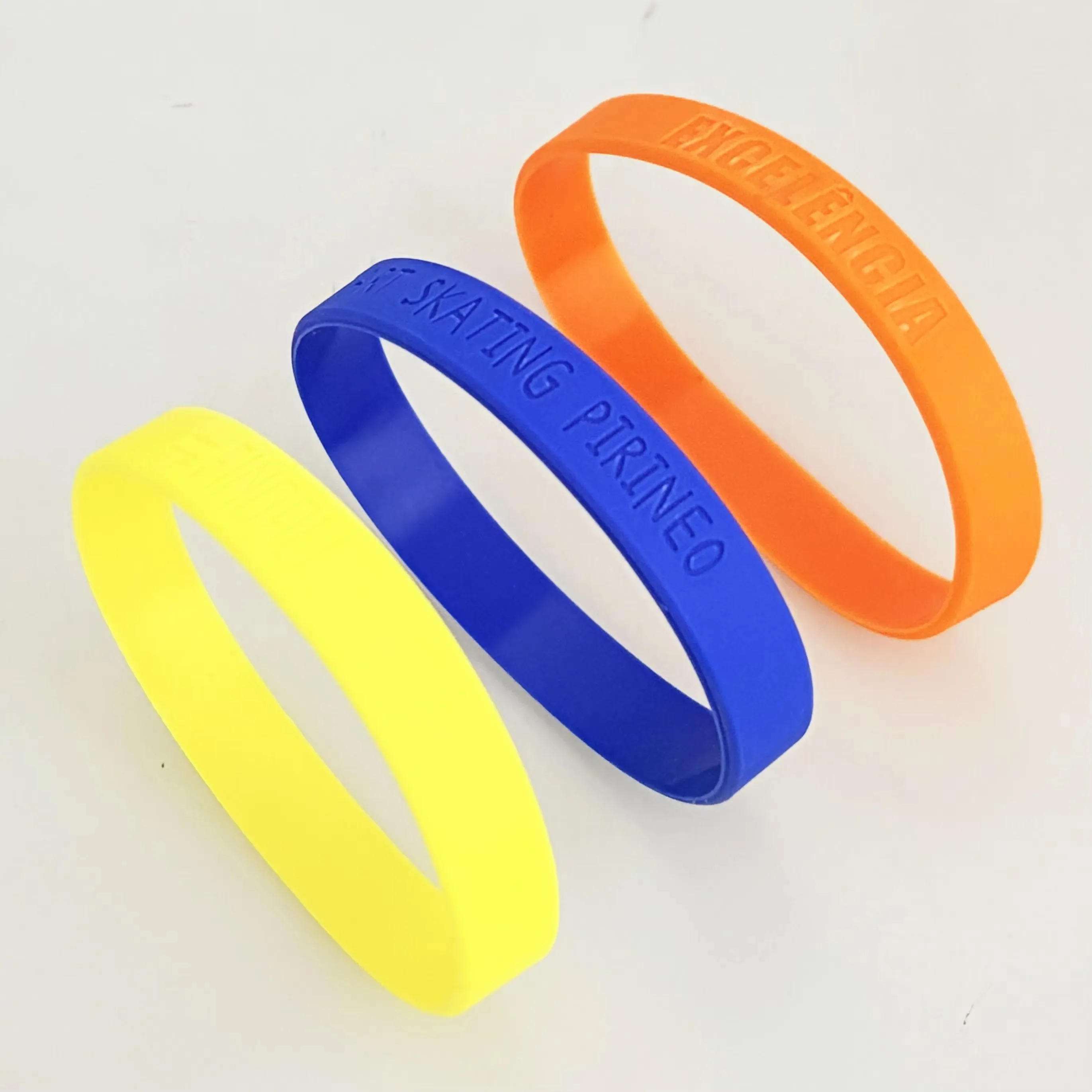 1PCS Debossed Technique Without Color Fill In Customizable LOGO ID SOS Bracelet Engraved Personalized Custom Silicone Wristbands