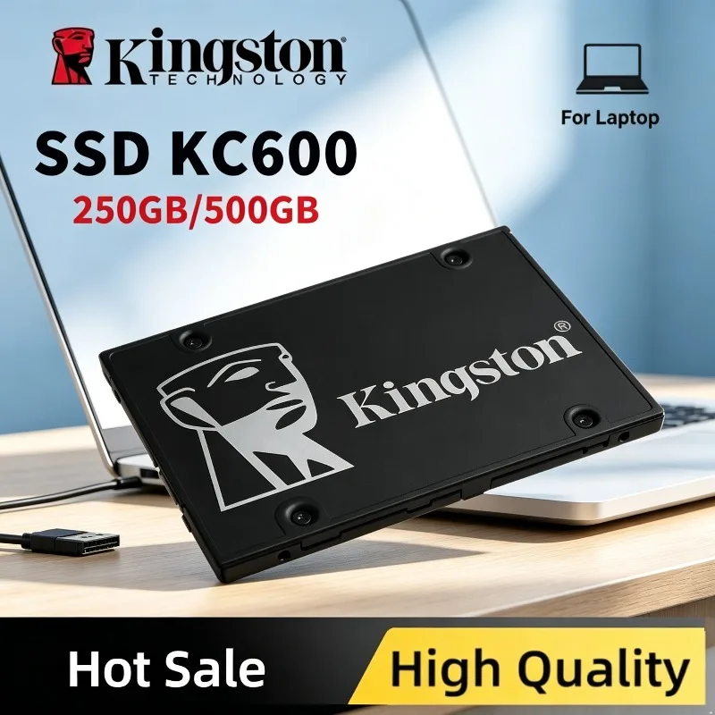 Kingston KC600 SSD 256GB 512GB 1TB 2TB SATA 3 2.5 Inch Internal Solid State Drive HDD Hard Disk HD SSD Desktop Laptop PC