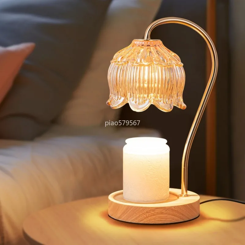 Marble melting candle lamp ins diffuser gift  smokeless temperature control American retro night light