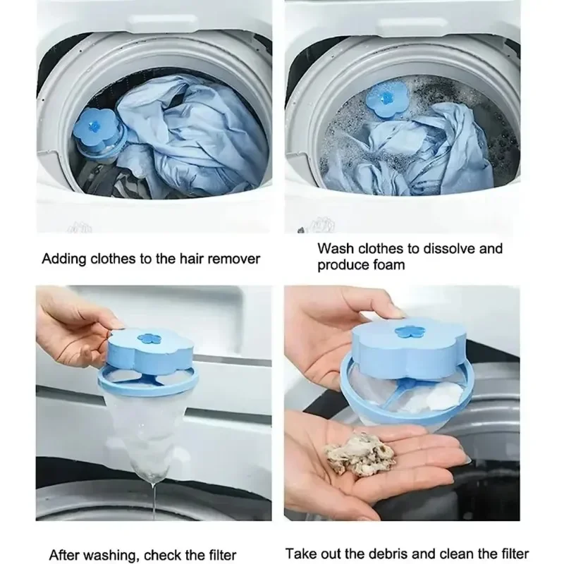 Hot Sell 1Pcs Washing Machine Filter Remove Dirty Hairs Mesh Yarn Laundry Reusable Ball Pet Fur Lint Hair Catcher Clothe Cleanin
