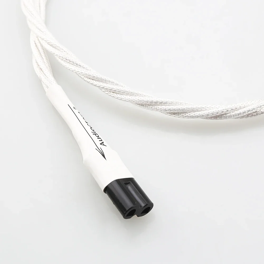 Audiocrast HIFI 7N OCC Audiophile Grade Audio Power Cord EU/US Power Cable with Gold Plated and an Mini8-Shaped Tail Connector