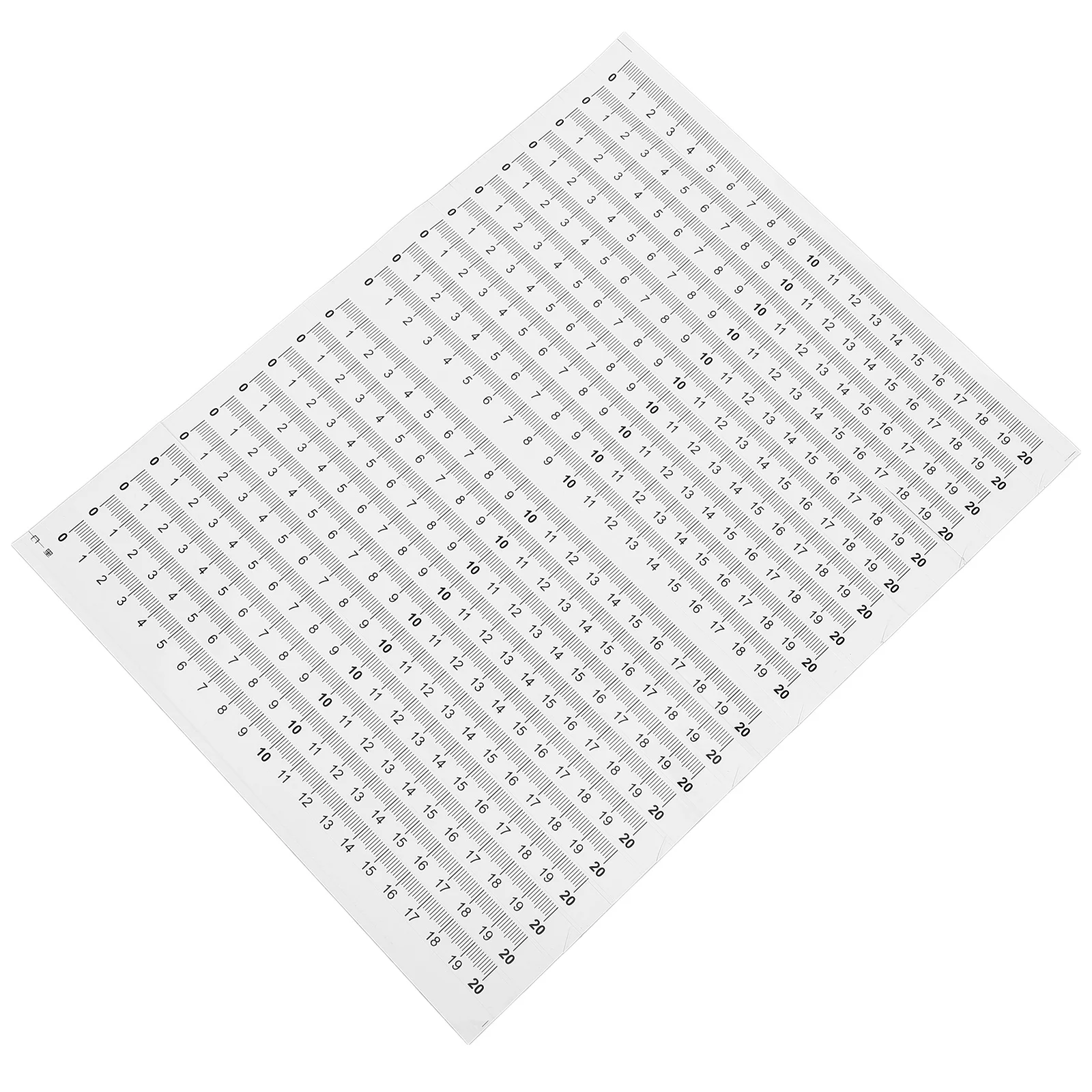 20 Stück selbstklebende Lineal-Skala-Aufkleber, selbstklebendes Maßband, wasserfest, zum Abziehen und Aufkleben, Linealband für Werkbank, Nähen, Tisch
