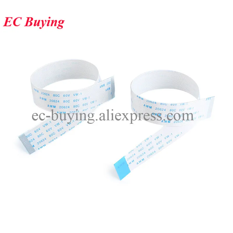 5pcs FPC/FFC 12P Ribbon Flexible Flat Cable Wire Pitch 0.5/1.0mm 6/10/15/20/25/30/40cm Length Forward Reverse Direction Connecto