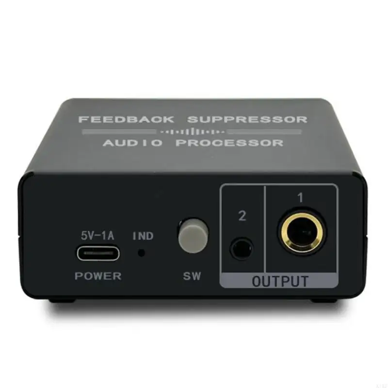 Microphone AntiHowling Feedback Suppressor Portable Sound Processor with Front Gains Control for Recording Setups, Live K1KF