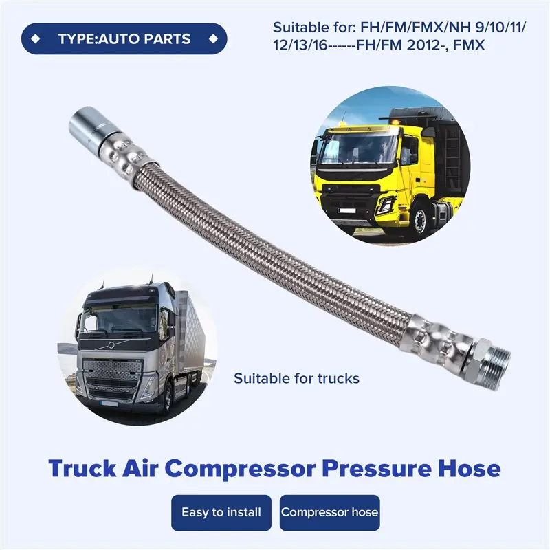 Pressure Hose For Truck Air Compressor 21129681 23960136 For Volvo FH FM 2012-FMX