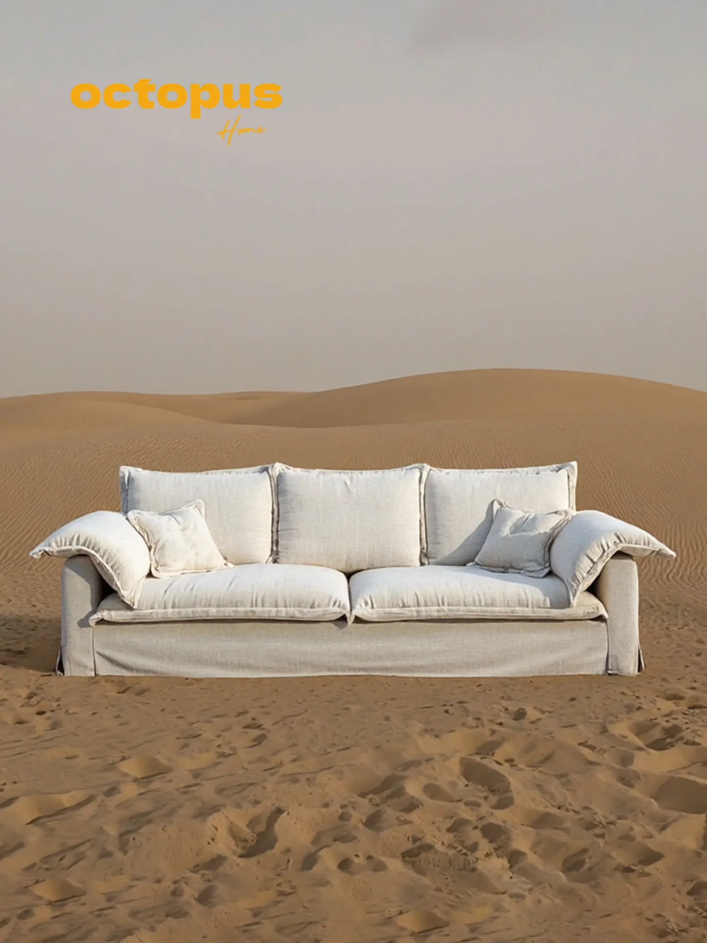 Sofa French Cream Wind Cotton And Linen Fabric Medieval Retro Straight Row