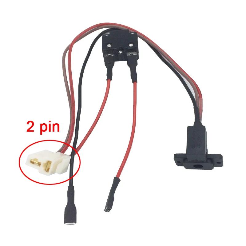 Children electric car charging interface,Toy car dual-drive motor wire, key ignition switch battery charge clip