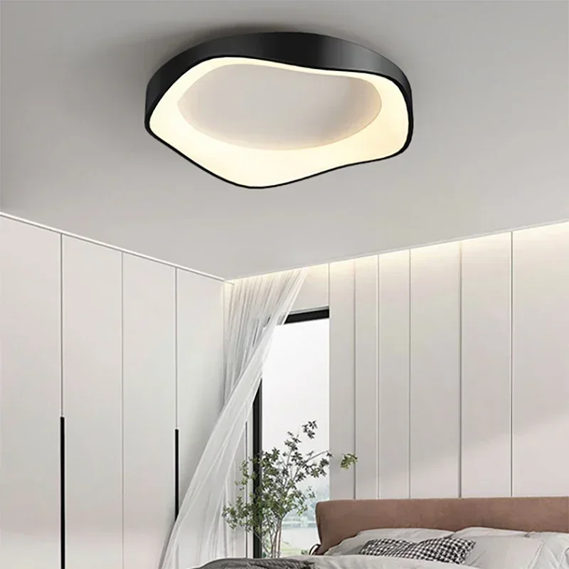 

Modern White Smart Chandelier for Bedroom Living Room Kitchen Study with Remote Control Round Ring LED Ceiling Lamp Home Light