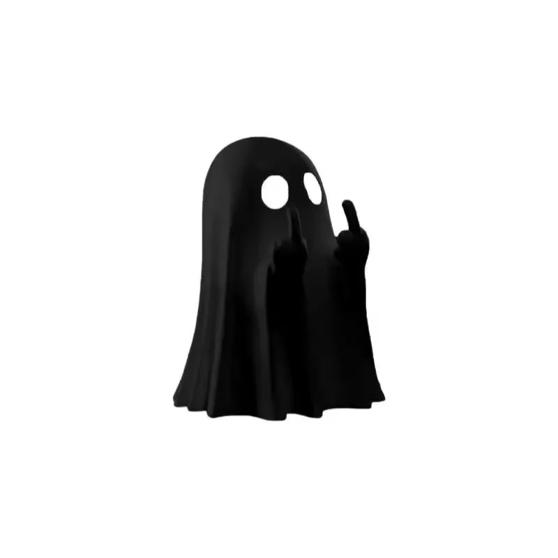 

New cute ghost ornament creative middle finger provocative ghost desktop decoration