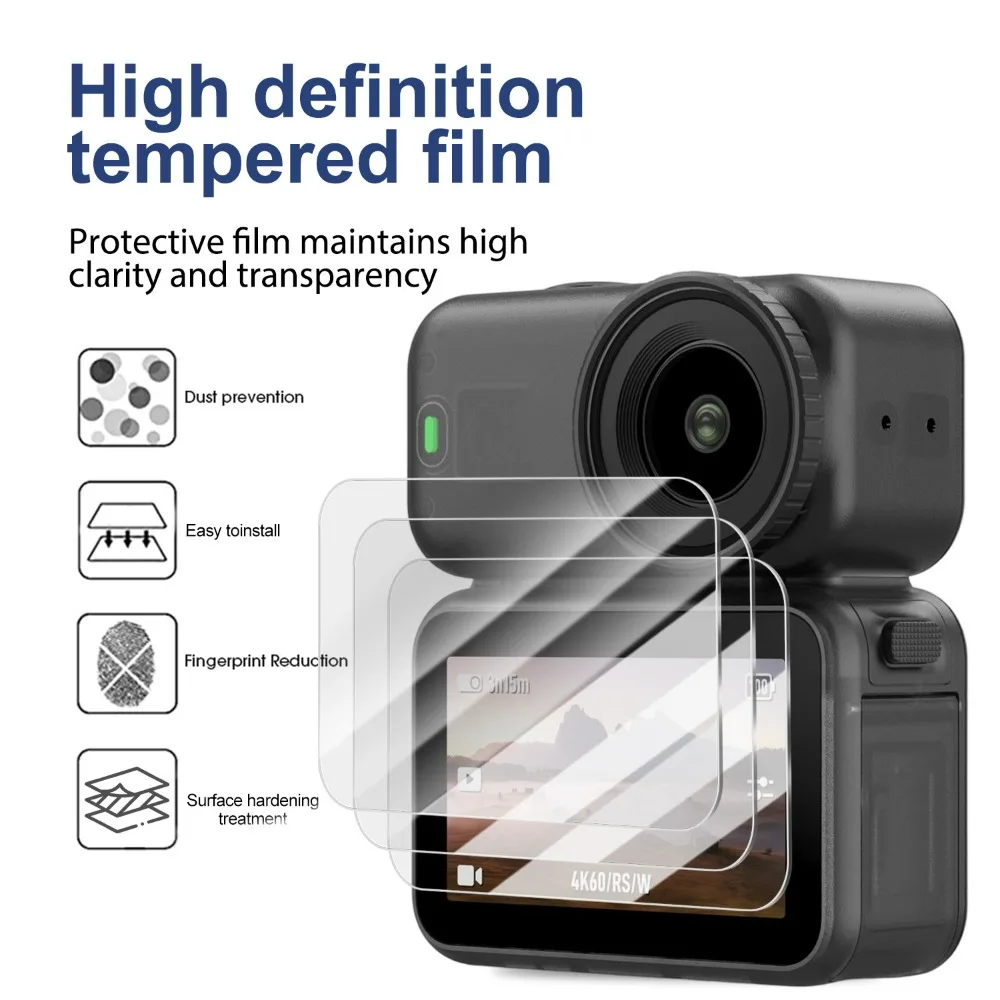 واقي شاشة من الزجاج المقسى سهل التركيب لـ DJI Osmo Nano HD عدسة شفافة مضادة للخدش طبقة رقيقة واقية زجاجية لـ Osmo Nano