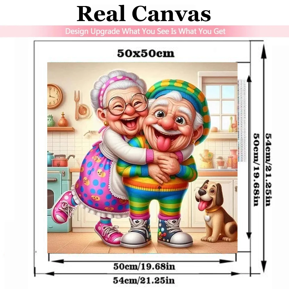 Tessitura nonna pittura diamante fai da te nuovo 2024 perline ricamo mosaico carino nonna diamante pieno punto croce kit decorazioni per la casa