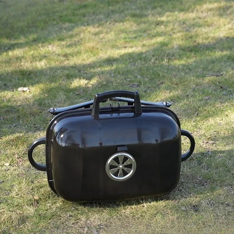 

Outdoor Camping BBQ Grill Charcoal Barbecue Stove Portable Fire Pit for Picnic Tea Making Set Household Small Enclosed Stove