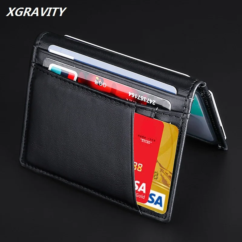 H21 5 Colors Genuien Leather Card Holder 8 Card Position Men's ID Card Purses Bank Card Mini Purse Drive-Licence Pack Male Bags