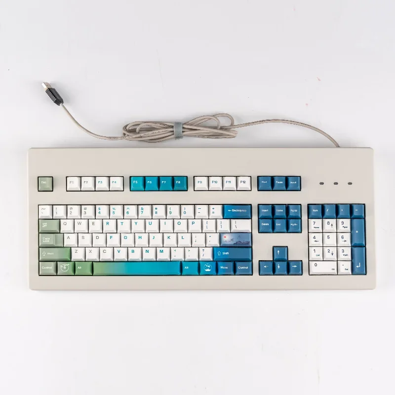 Guofeng สีเขียว PBT ระเหิด keycap ความสูงเดิมทึบแสงการปรับตัว 61/68/84/87/97