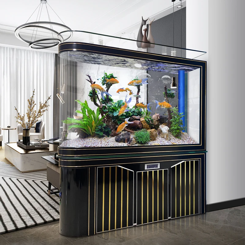 Living Room Fish Tanks Aquariums Cabinet Originality Arowana Luxury Aquariums Office Simple Design Pet Products Acquario LLAQ