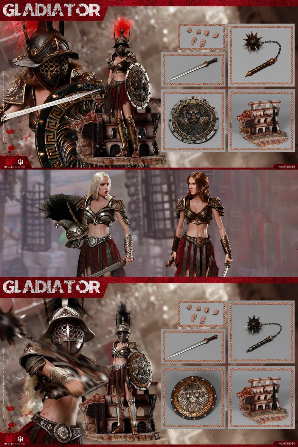 

Imperial Legion Female Warrior Action Figures HHMODEL HAOYUTOYS HH18014 HH18015 Figurine Collection Toy Gift Ornament