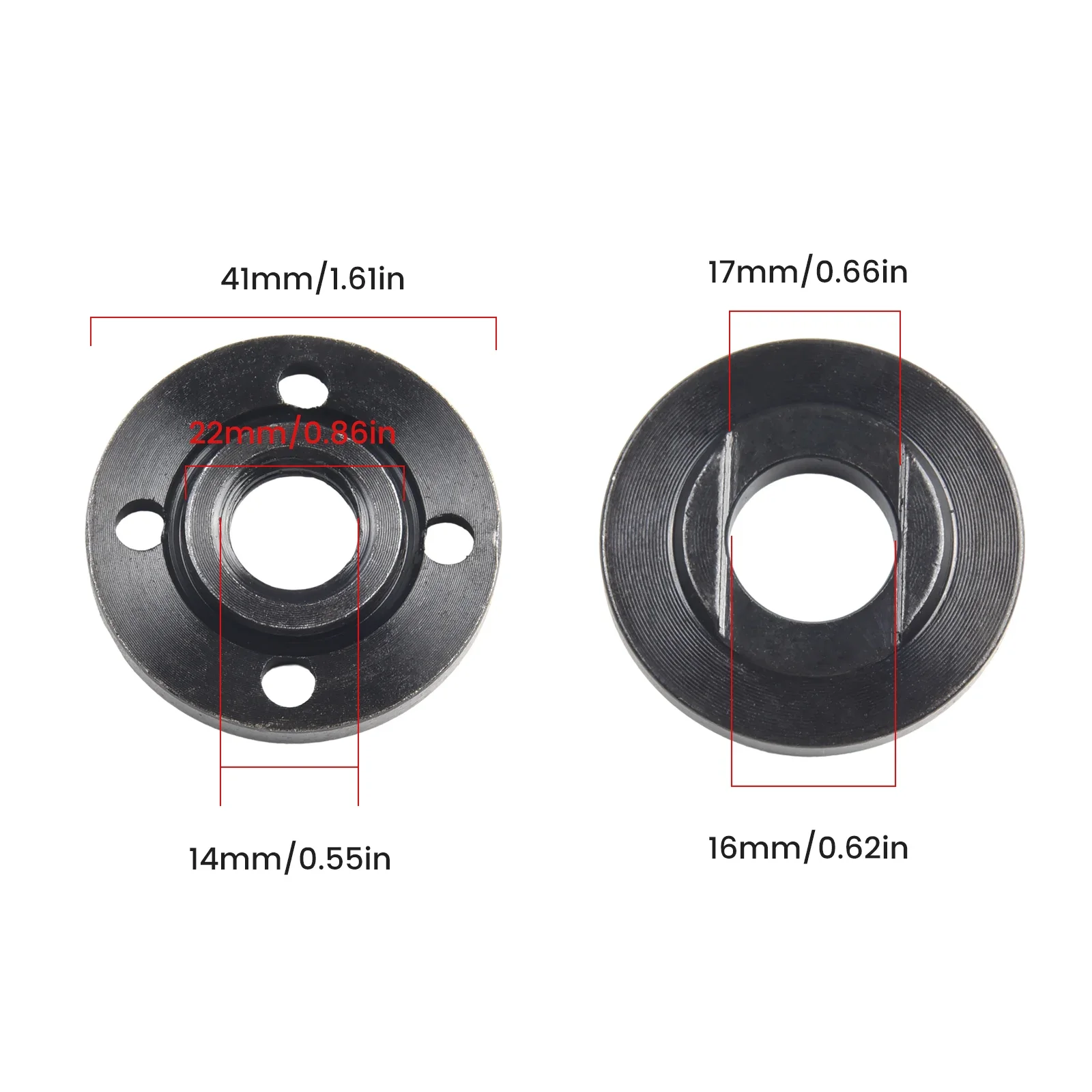 Assembly Flange Nut Equipment For 150 Angle Grinder Inner Outer Thread Replacement Replaces Tools Practical